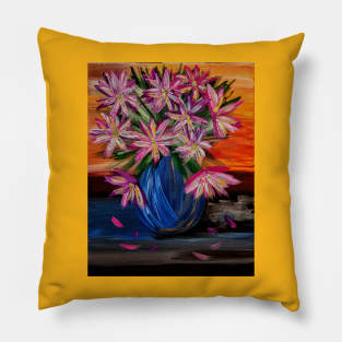 Beautiful abstract floral artwork Pillow