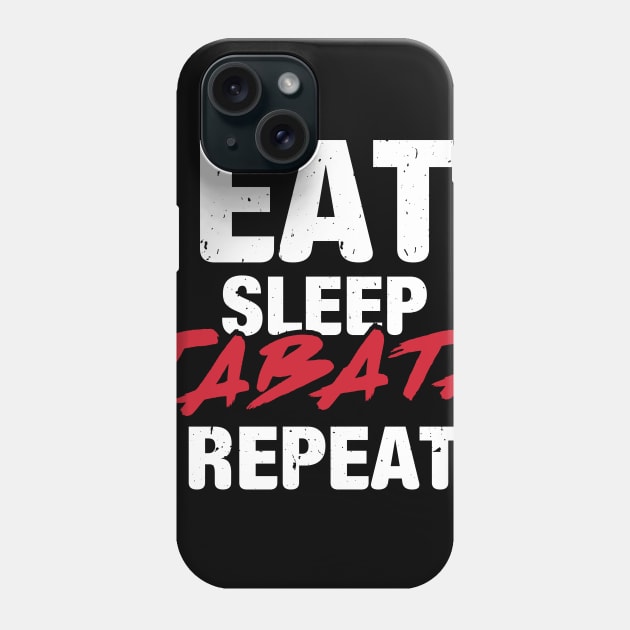 Eat Sleep Tabata Repeat l Hiit Fitness Workout Gym design Phone Case by biNutz