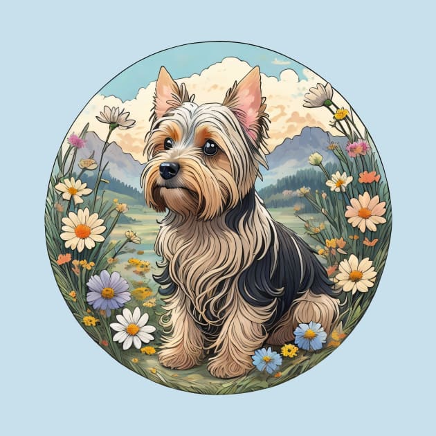 Yorkie Spring Flowers by Pet And Petal