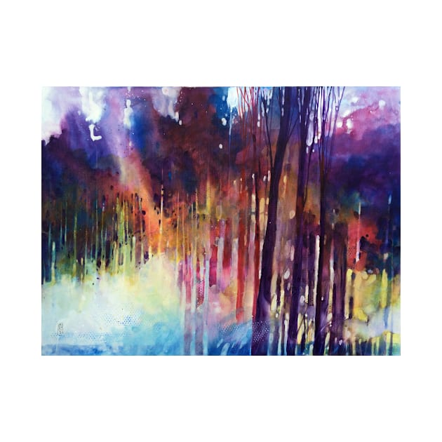 Flashes of light in the forest by Andreuccetti Art