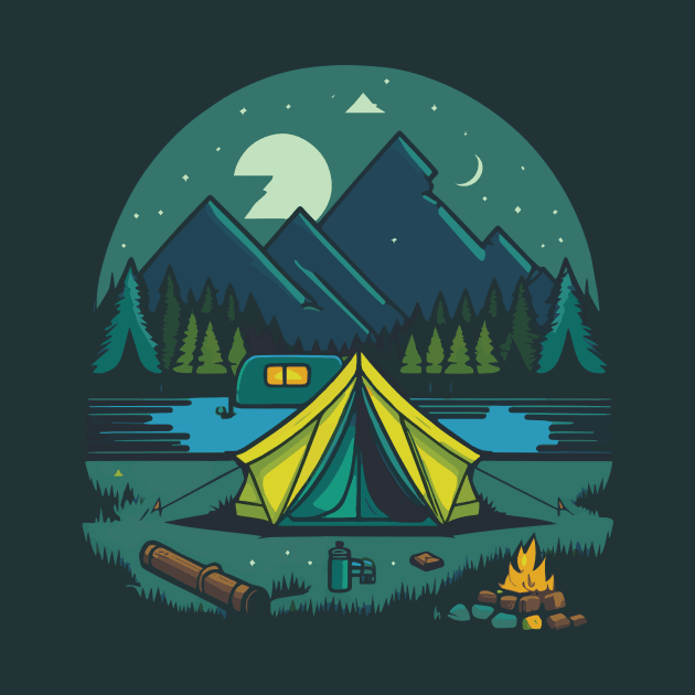 Camping Lovers by kangaroo Studio