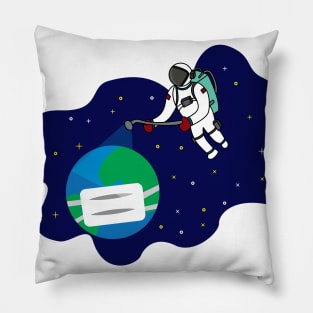 Astronauts and Covid-19 Pillow