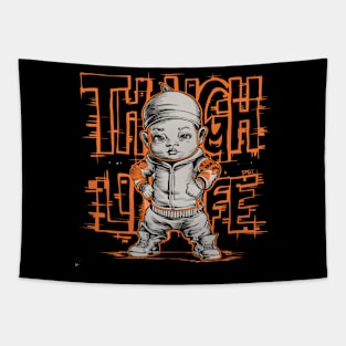 Thug Life Baby Masterpiece in Vibrant Colors Tapestry