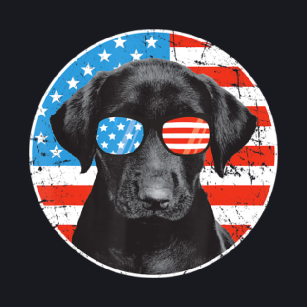 Fourth Of July Dog American Flag July 4th Labrador ...