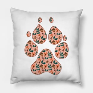 Cottage Core Paw Print Pillow