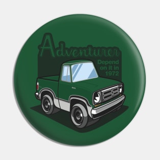 Bright Green Adventurer (White-Based) - 1972 Pin