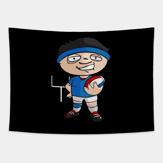 Rugby player Tapestry by JORDYGRAPH