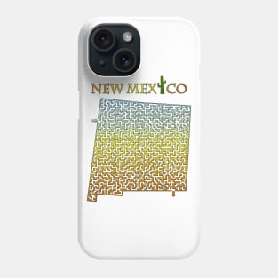 State of New Mexico Colorful Maze Phone Case