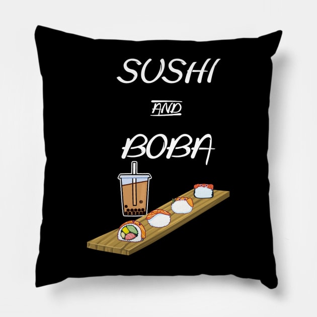 Sushi and Boba Pillow by Designs by Dyer