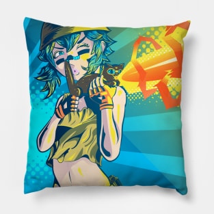 cat gun laser beams Pillow