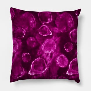 Burgundy Tie-Dye Orbs Pillow