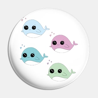 Pack of Cute Whale Kawaii Pin