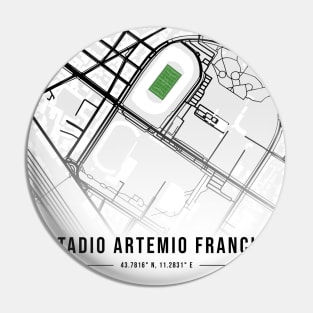 Stadio Artemio Franchi Map Design - White Pin