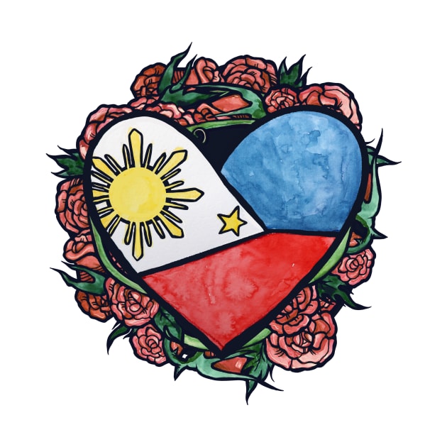 Filipino Flag Heart Pinoy Pride by bubbsnugg