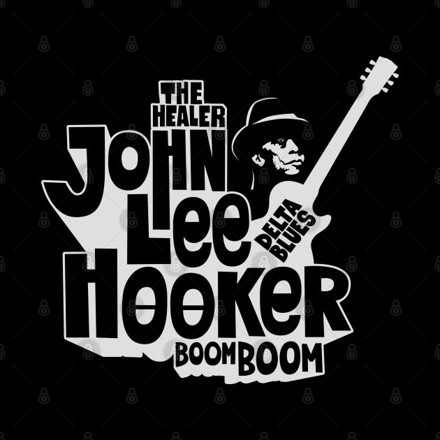 John Lee Hooker Logo Shirt - Vintage Blues Style by Boogosh