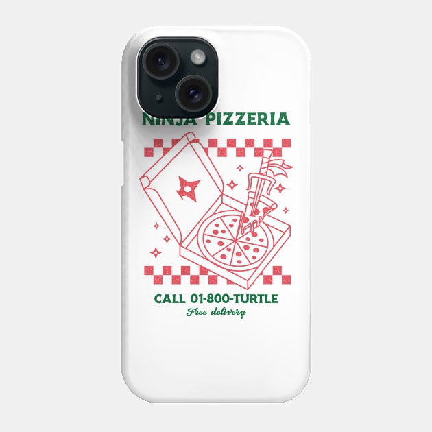 Ninja Pizza Delivery Cowabunga! Phone Case by Tip Top Tee's