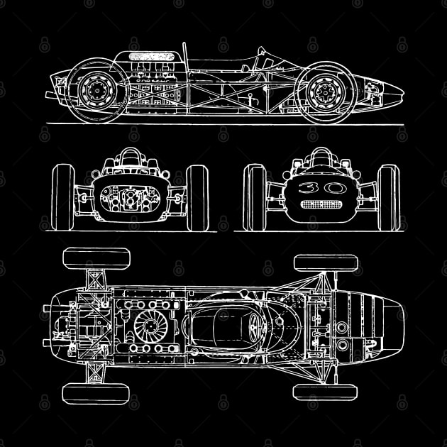 f1 car old blueprint by Lamink