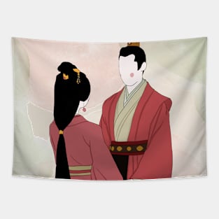 Engagement Love Like Galaxy illustration Tapestry