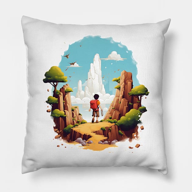 The mountains are calling and I must go Pillow by Printashopus