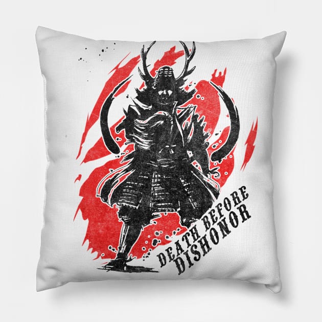 HOLLOW | Death Before Dishonor Pillow by hollowLifestyle