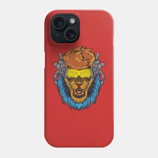 cyperpunk realistic lion Phone Case