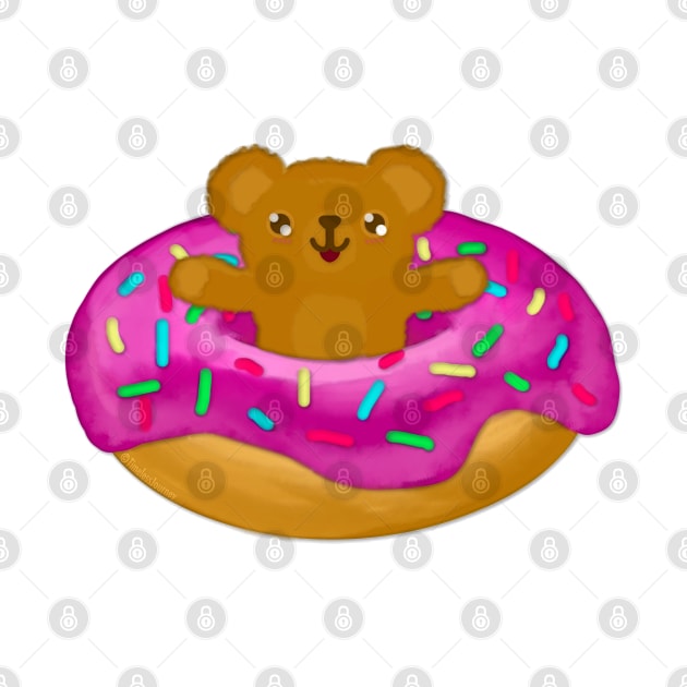 Donut Bear (pink icing) by TimelessJourney