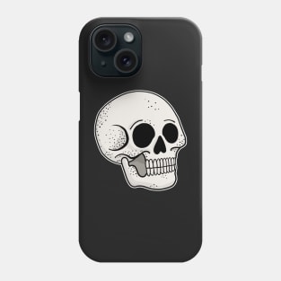 Traditional Tattoo Smiling Skull Head Without Eyes Phone Case