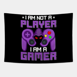 I'm Not A Player, I'm A Gamer Purple Game Controller Video Gamer Gift Tapestry