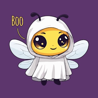 Kawaii Halloween Ghost Boo Bee T-Shirt