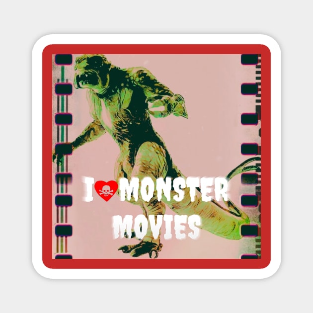 I Heart Monster Movies Magnet by t-shirts for people who wear t-shirts