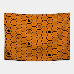 Softball Sweet Like Honey Pattern Tapestry