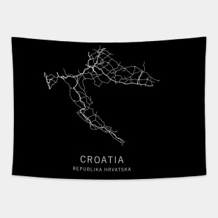 Croatia Road Map Tapestry