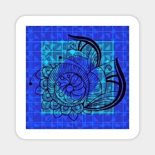 Zentangle in Blue Magnet