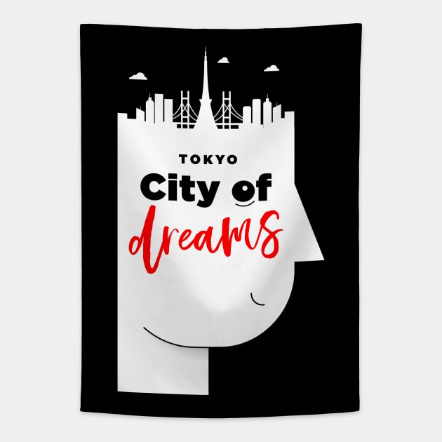 Tokyo City of Dreams Tapestry by kursatunsal