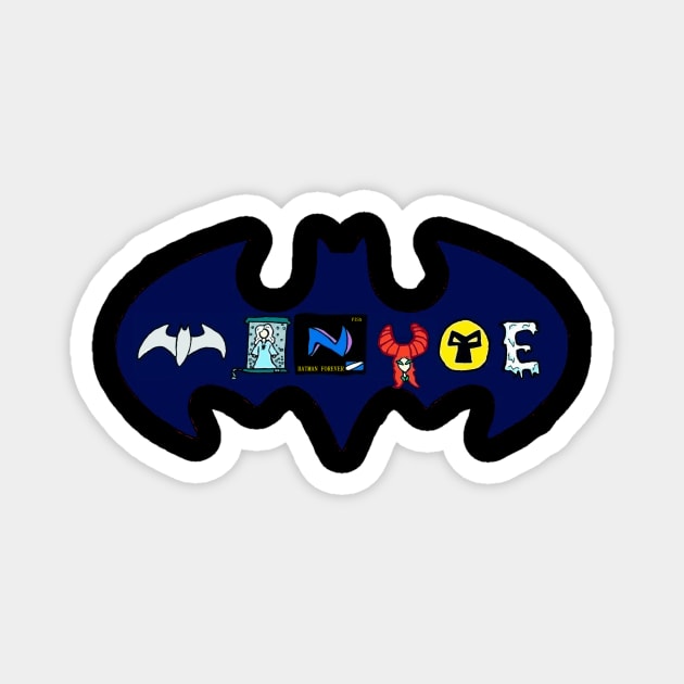 Bat Minute & Robin - Dingbat Logo Magnet by Sleepy Charlie Media Merch