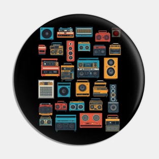 Speakers and boom boxes music lover Pin