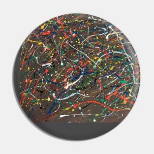 Chaos of colour acrylic abstract artwork Pin