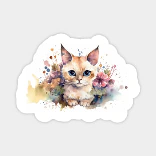 Cat Watercolor Magnet