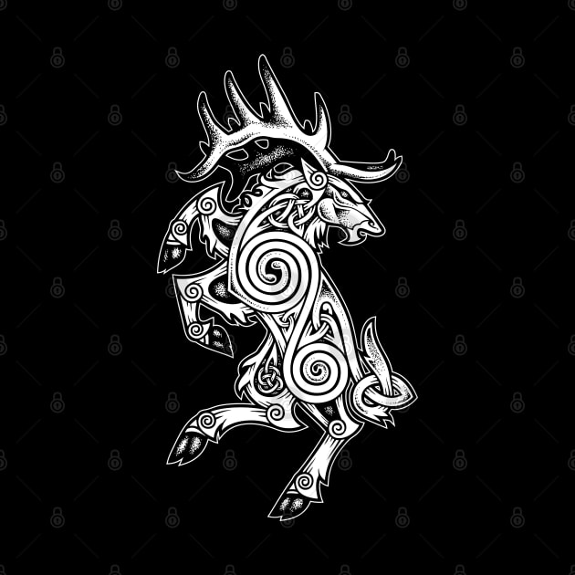 Celtic Elk Rampant by celtichammerclub