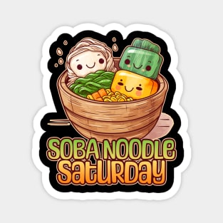 Soba Noodle Saturday Foodie Design Magnet