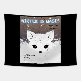 Snow fox Tapestry