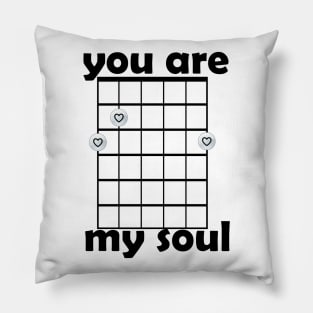 Guitar life Pattern 2 love Black you are my soul Pillow