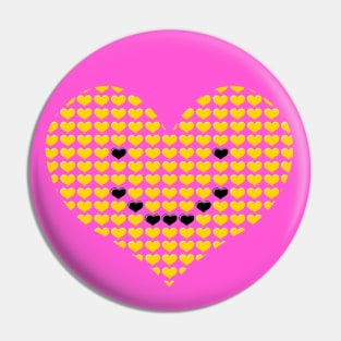 A Hearty Smiley Pin