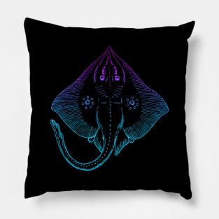 Stingray Drawing Gradient Pillow