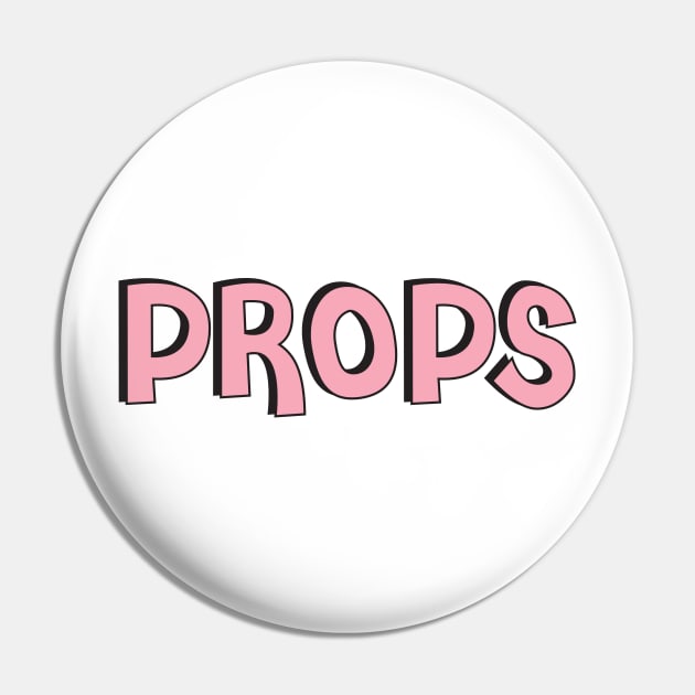 Film Crew On Set - Props - Pink Text - Front Pin by LaLunaWinters