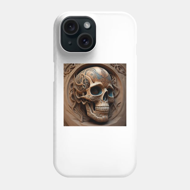 carved skull Phone Case by Loyal Breed Clothing Company 