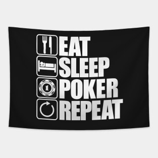 Eat Sleep Poker Repeat Tapestry