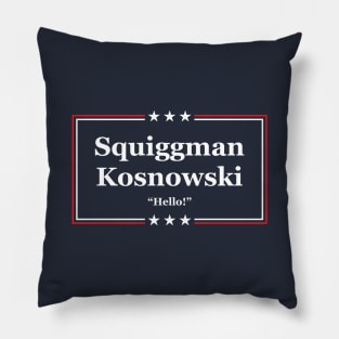 Squiggman Kosnowski Campaign Sign Pillow