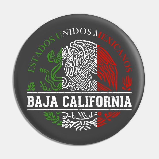 Baja California Mexican Flag Bandera Mexicana Pin by Cibernetico