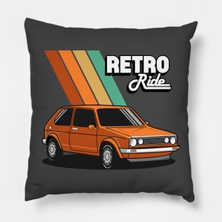 Retro Ride Hatchback Pillow